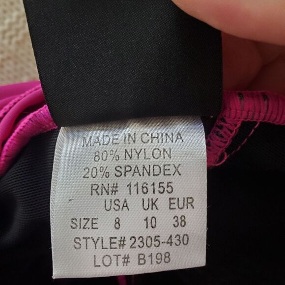 Shore Shapes Swimwear Ruched One Piece Swim Dress sz 8 - Picture 8 of 9